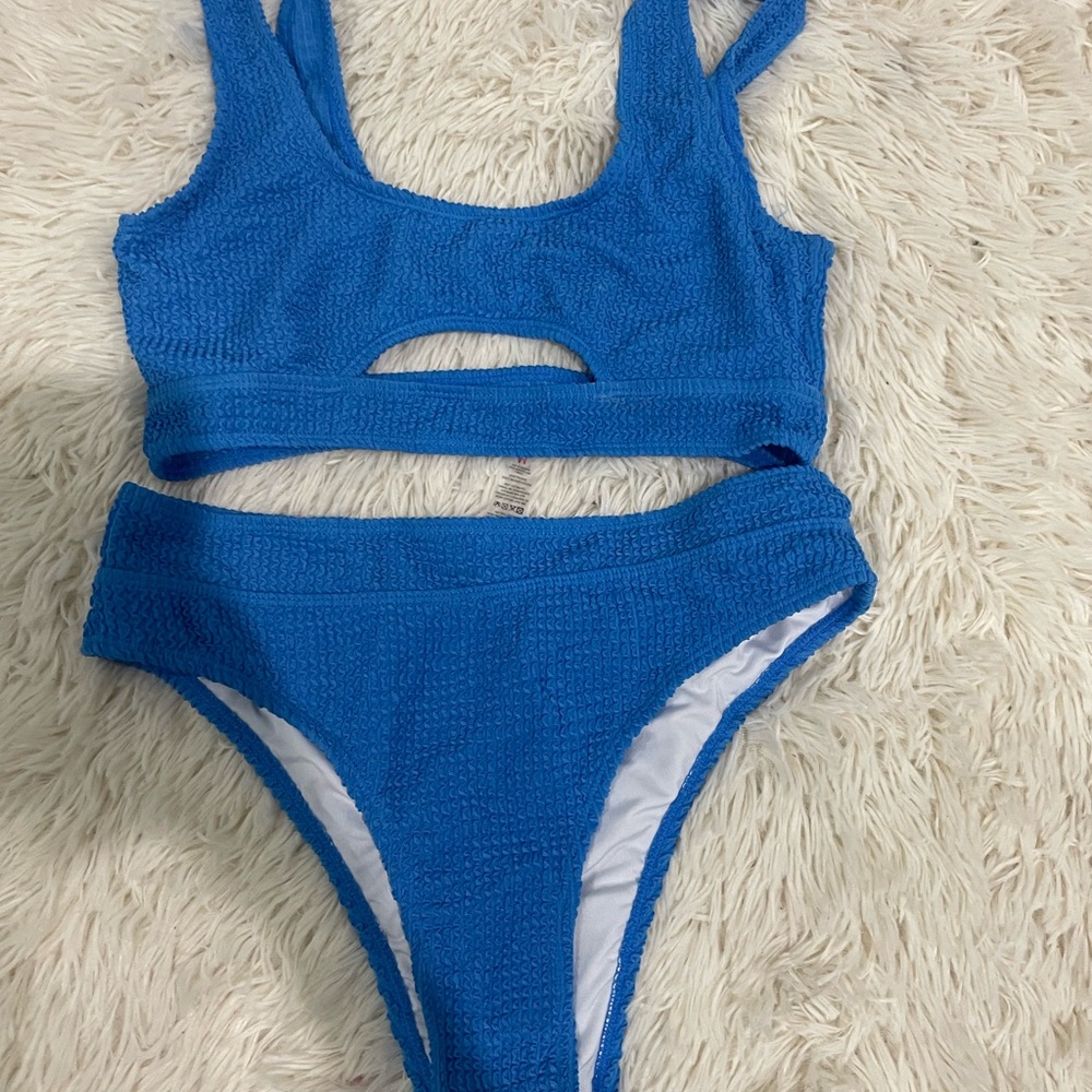 Textured Blue Bikini Set | Size S | Brand New